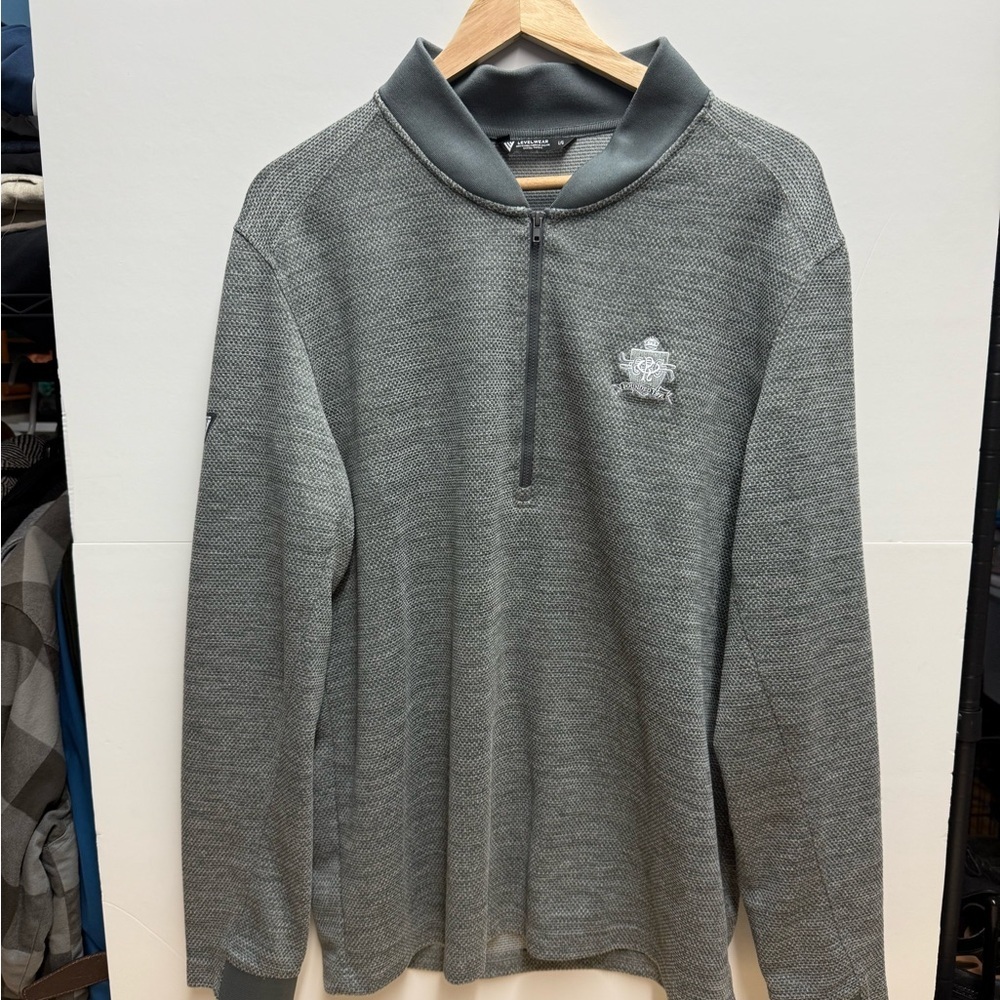 Men's Classic Gray Zip-Up Sweater Royal Ottawa Golf Club